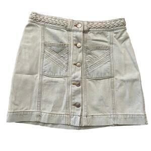 Veronica Beard Braided Denim Skirt